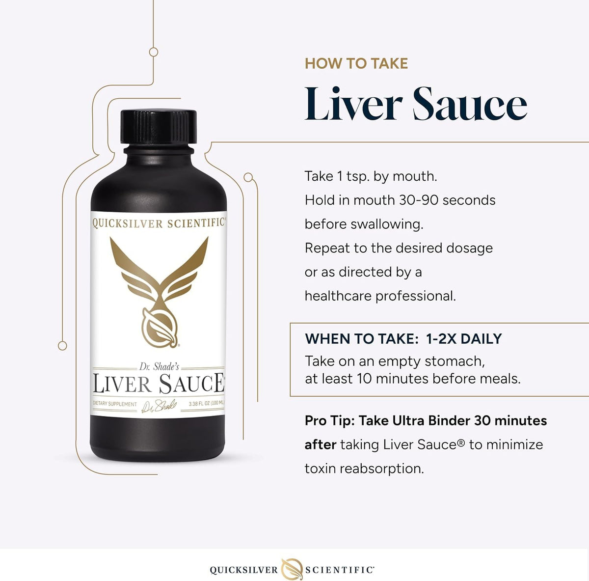 Quicksilver Scientific Liver Sauce Quercetin 100 ml emballage