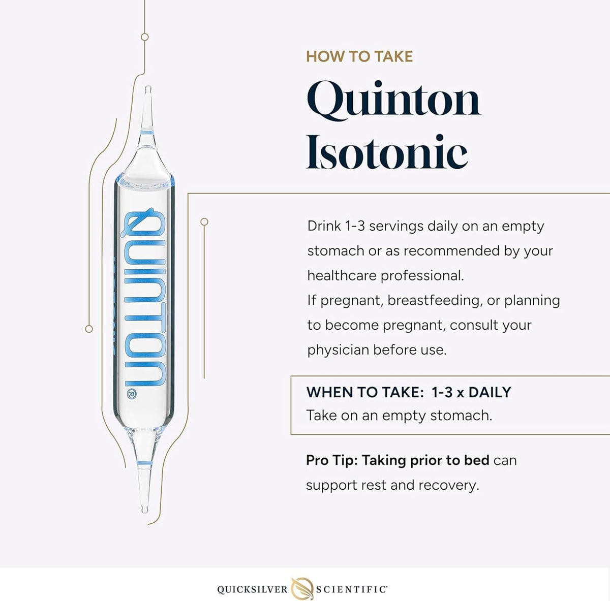 Quicksilver Scientific Quinton 30 ampoules en verre