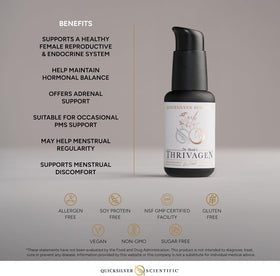 Quicksilver Scientific Thrivagen 50ml élixir de résilience féminine, flacon avec bouchon