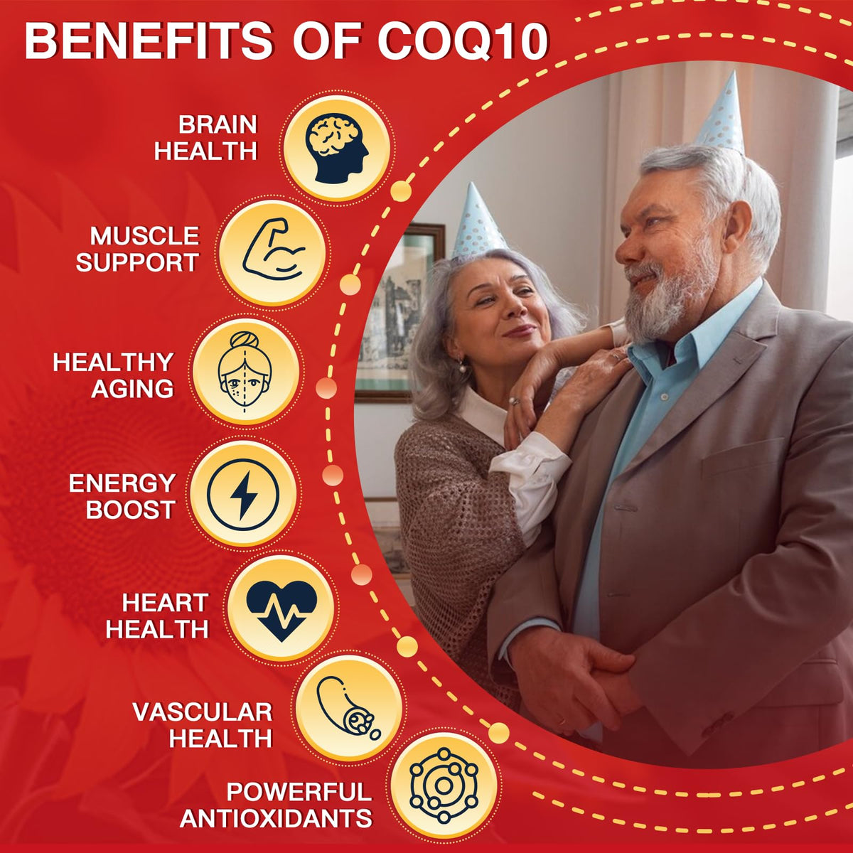 Quinovit CoQ10 200mg, capsules sur un fond blanc