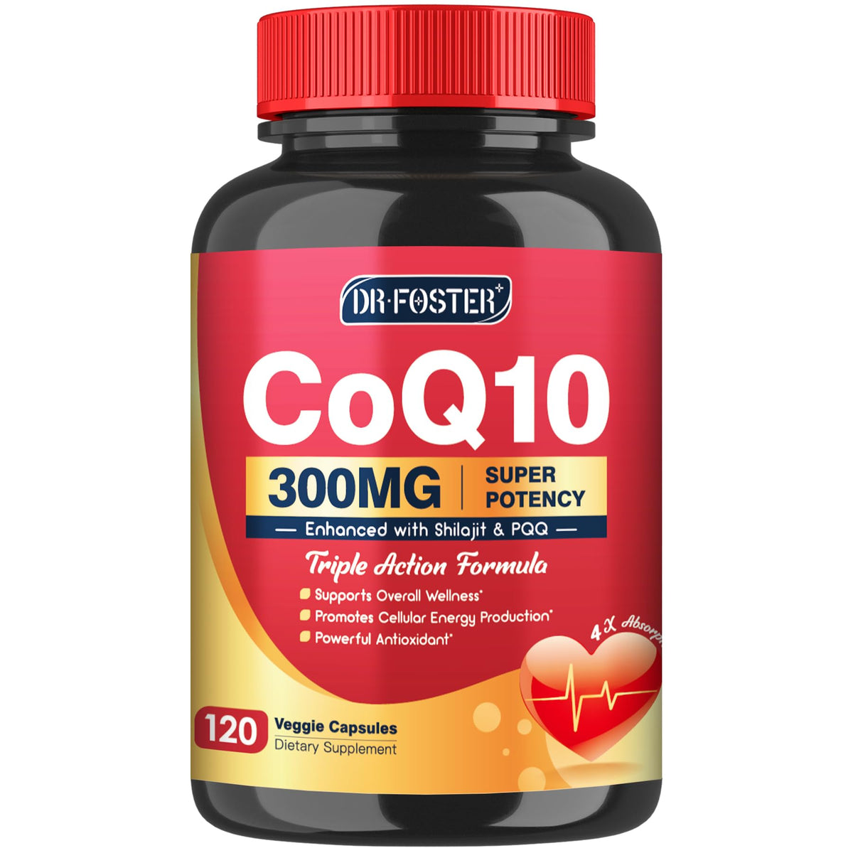 Quinovit CoQ10 300mg capsules végétales en bouteille