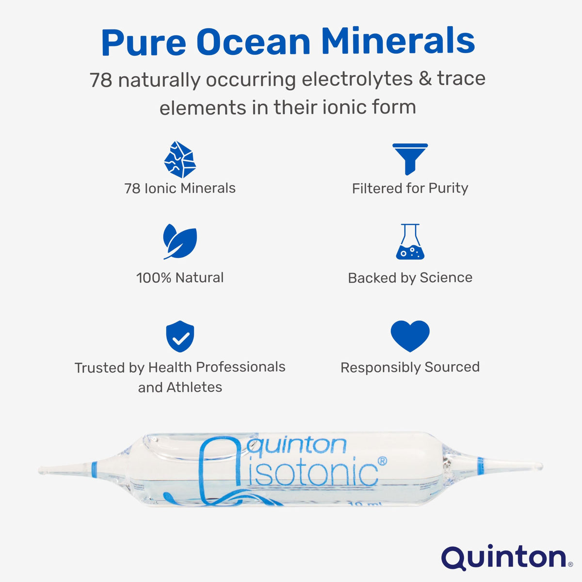 Quinton Isotonique emballage avec 30 ampoules