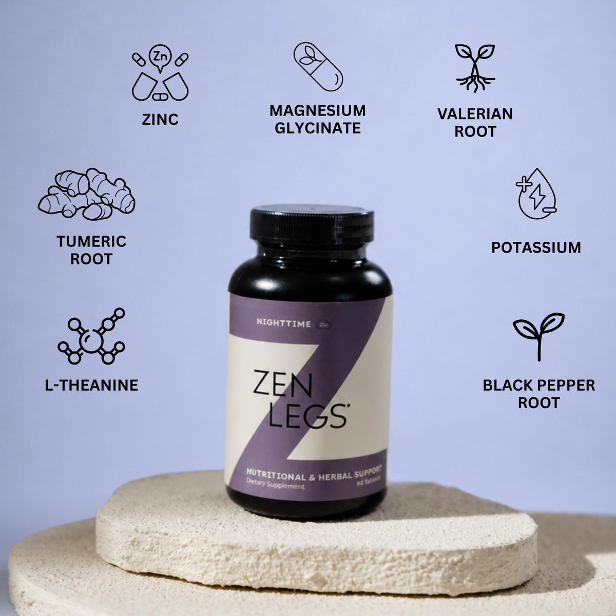 QuitK Zen Legs - tableau des valeurs nutritionnelles