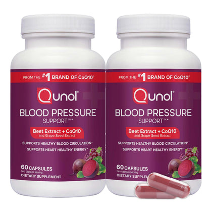 Qunol Capsules de Betterave 3 en 1 avec CoQ10 - vue avant