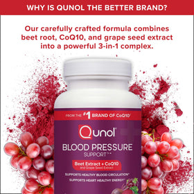 Qunol Capsules de Betterave sur une table avec des betteraves