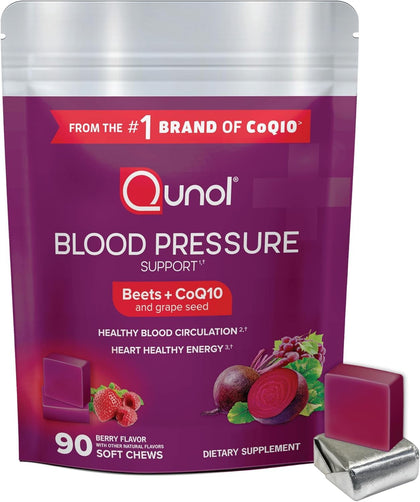 Qunol Chews 3-en-1 Betteraves 90ct emballage avant