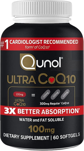 Qunol CoQ10 100mg gélules molles avant de la boîte