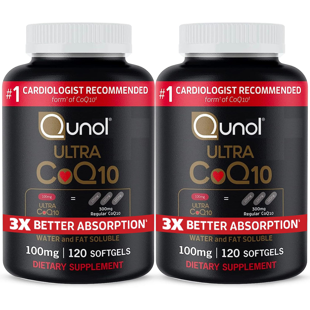 Qunol CoQ10 100mg gélules molles en flacon