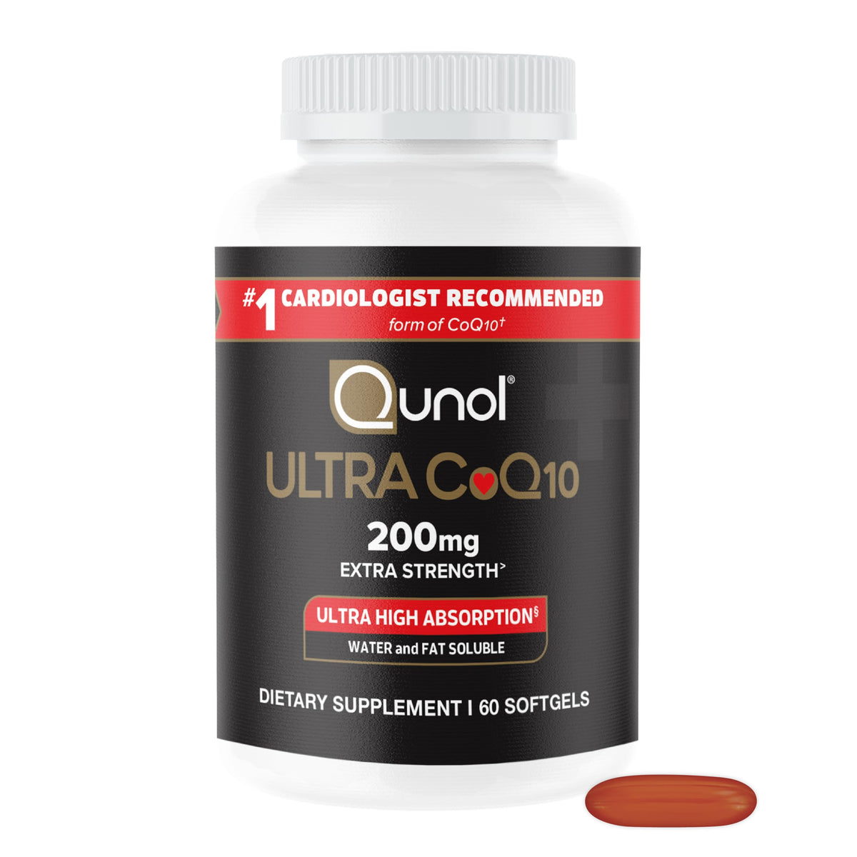 Qunol CoQ10 200mg gélules molles avec emballage
