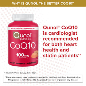 Qunol CoQ10 Gummies 100mg côté du flacon