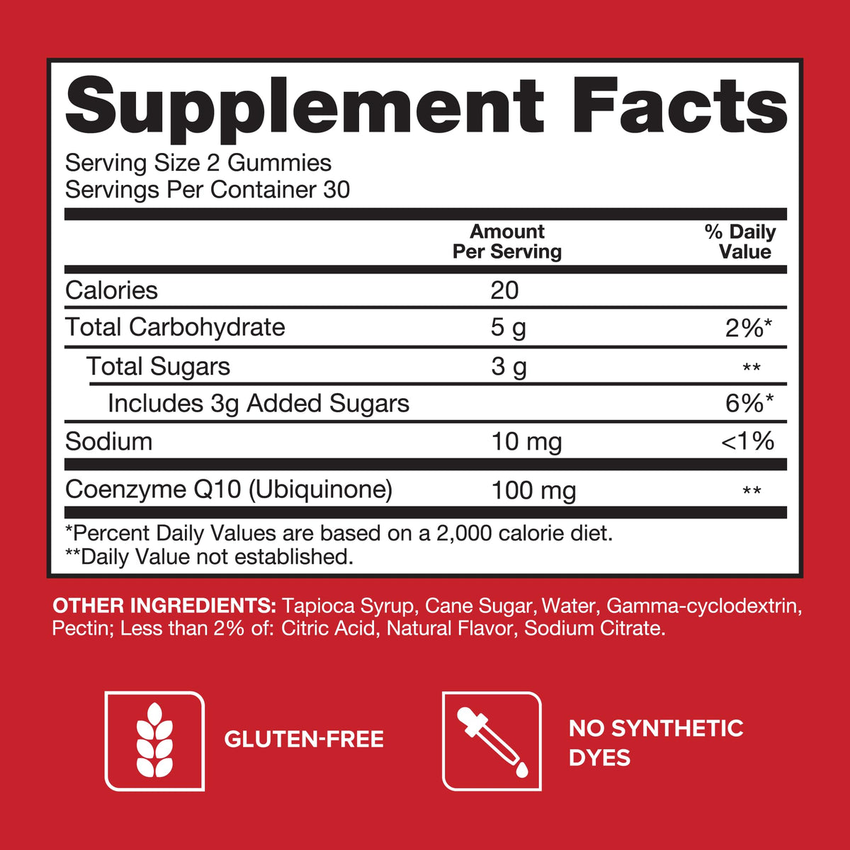 Qunol CoQ10 Gummies 100mg goût orange en gros plan