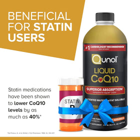 Qunol CoQ10 Liquide 100mg étiquette avec informations nutritionnelles