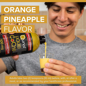 Qunol CoQ10 Liquide 100mg servi dans un verre