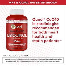 Qunol CoQ10 Ubiquinol 100mg étiquette détaillée