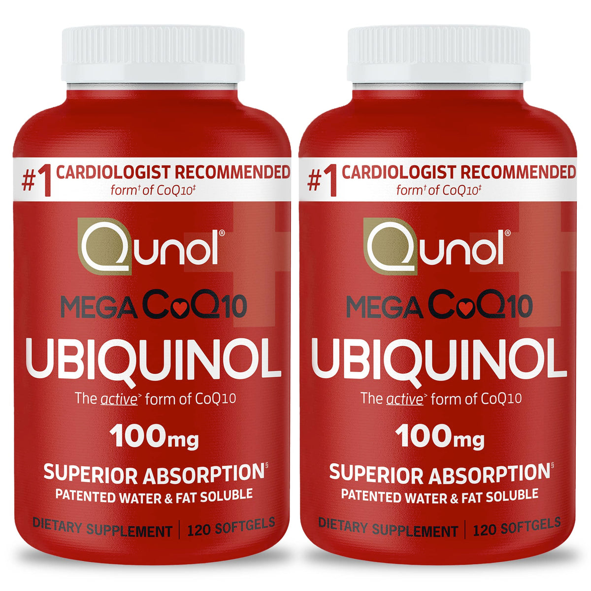 Qunol CoQ10 Ubiquinol 100mg flacon avant