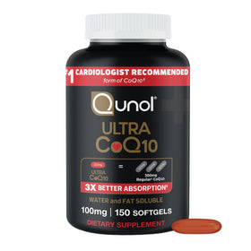 Qunol CoQ10 Ultra 100mg boîte de 150 gélules vue de face