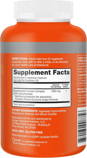 Qunol Curcuma 1000mg vue de côté