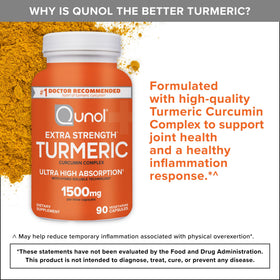 Qunol Curcuma Curcumin 1500mg capsules ouvertes
