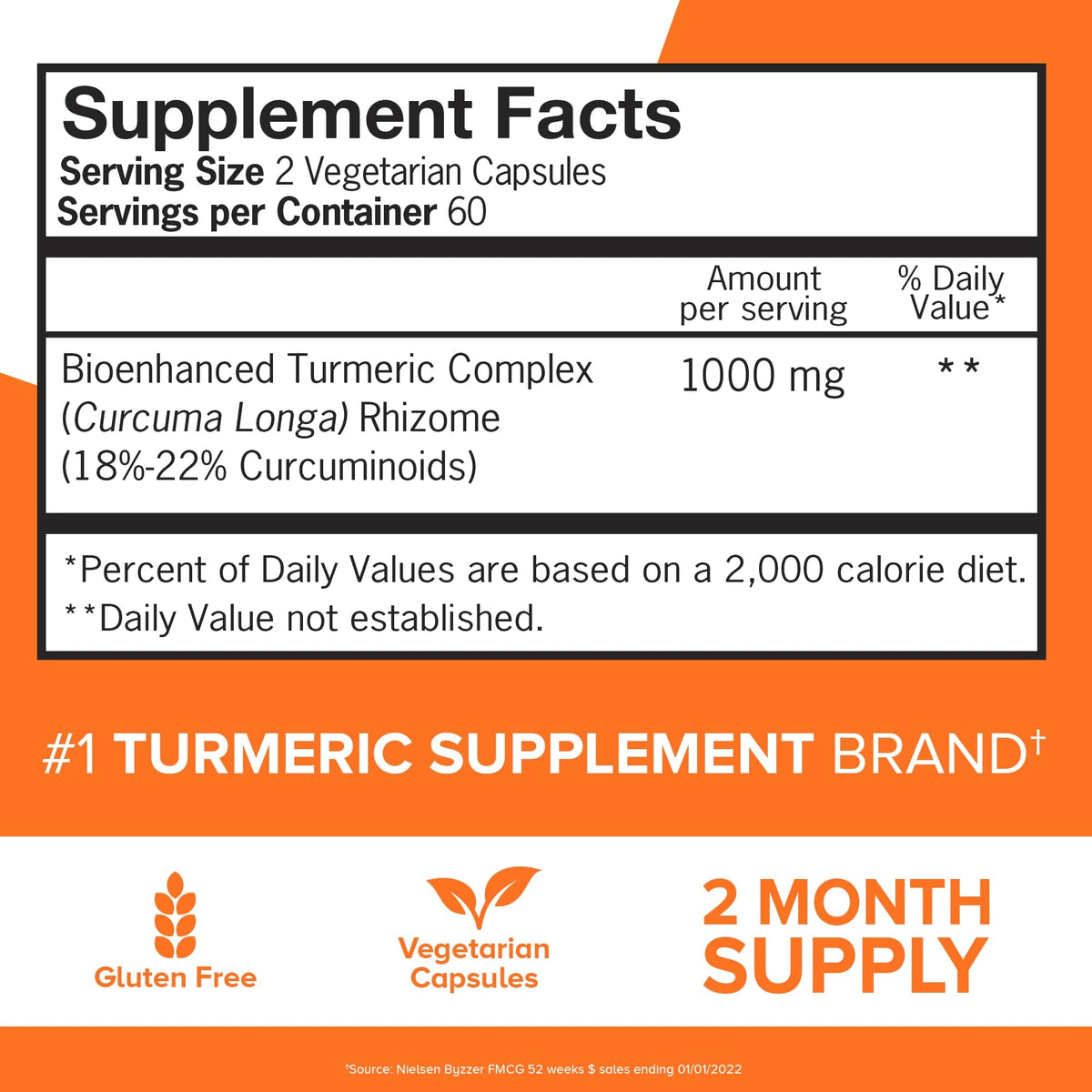 Qunol Curcuma Curcumine 1000mg vue latérale de la boîte