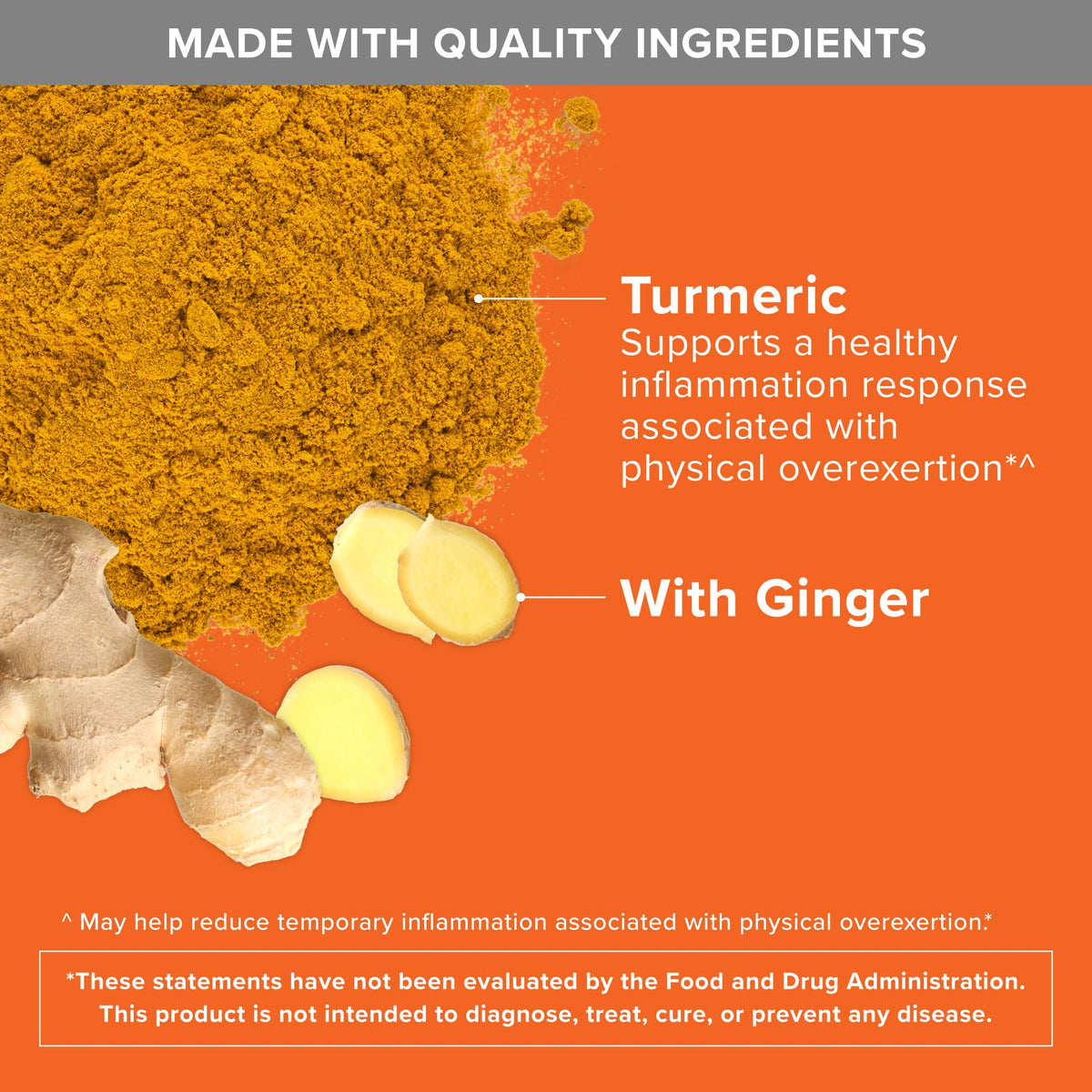 Qunol Curcuma + Gingembre 2400mg avec ingrédients listés