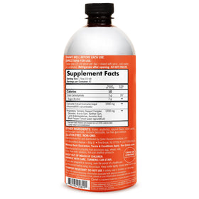 Qunol Curcuma Liquide 1000mg dos du flacon avec informations nutritionnelles