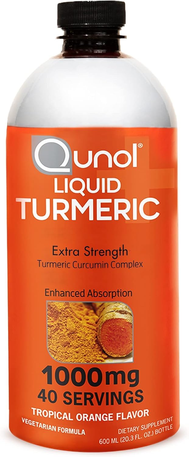Qunol Curcuma Liquide 1000mg flacon avant avec étiquette