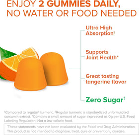 Qunol Gummies Curcuma Zéro Sucre vue de côté