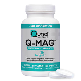Qunol Magnésium L-Thréonate 2000mg comprimés végétariens vue de face