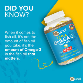 Qunol Omega-3 Mini Softgels 1000mg EPA + DHA gélules avec citron