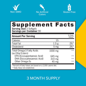 Qunol Omega-3 Mini Softgels 1000mg EPA + DHA gélules ouvertes