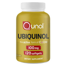 Qunol Ubiquinol 100mg boîte avant vue avec 120 gélules