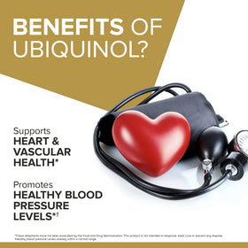 Qunol Ubiquinol 100mg étiquette avec informations nutritionnelles
