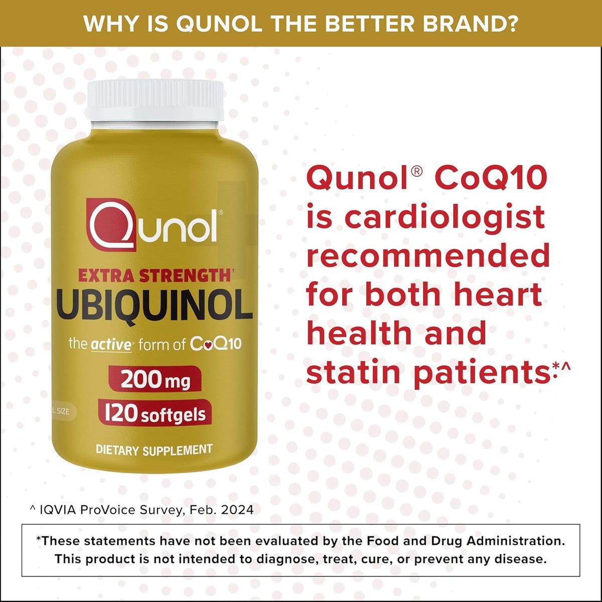 Qunol Ubiquinol 200mg gélules à côté d'un verre d'eau