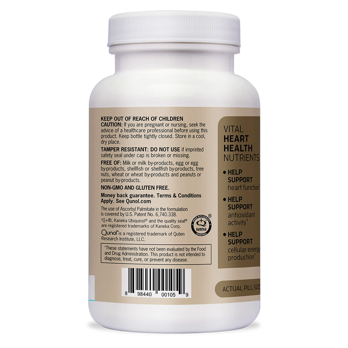 Qunol Ubiquinol 200mg + Omega-3 250mg flacon ouvert