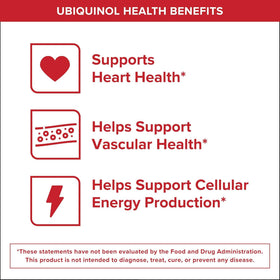 Qunol Ubiquinol CoQ10 100mg capsules vue de près