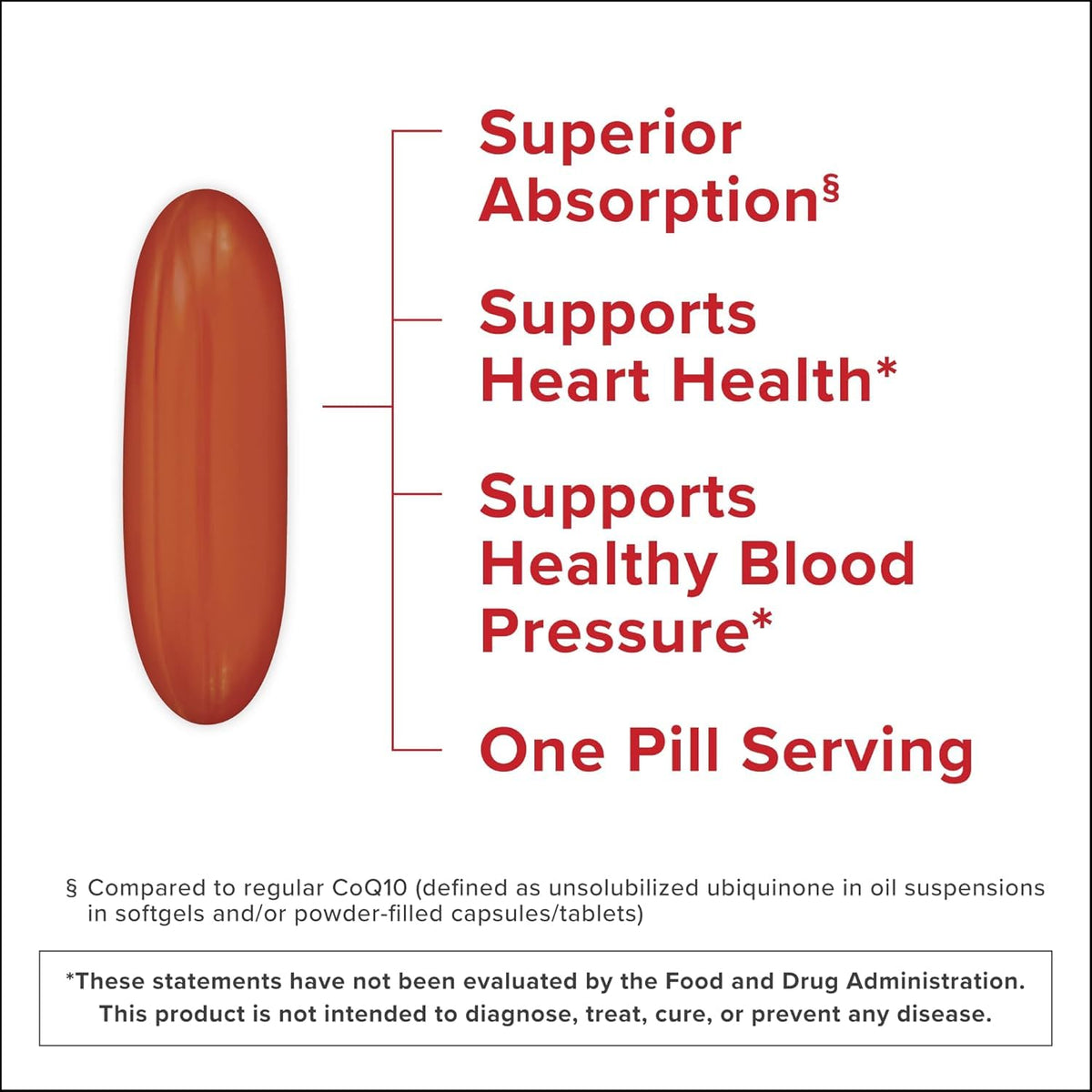 Qunol Ubiquinol CoQ10 100mg étiquette et informations