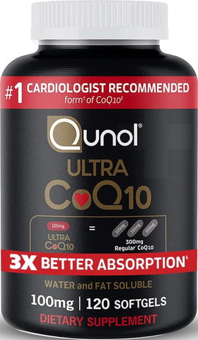 Qunol Ultra CoQ10 100mg boîte avant avec 120 gélules