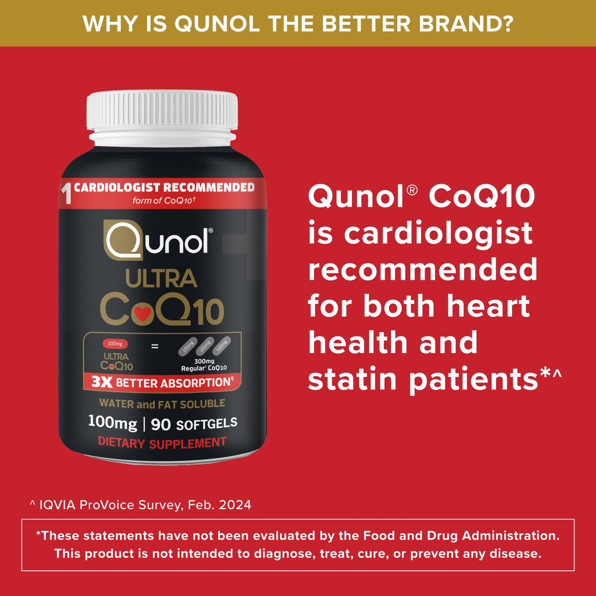 Qunol Ultra CoQ10 100mg sur fond blanc