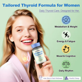 Quorinthiumax Complément Alimentaire Thyroïde Femmes flacon avec vue de côté