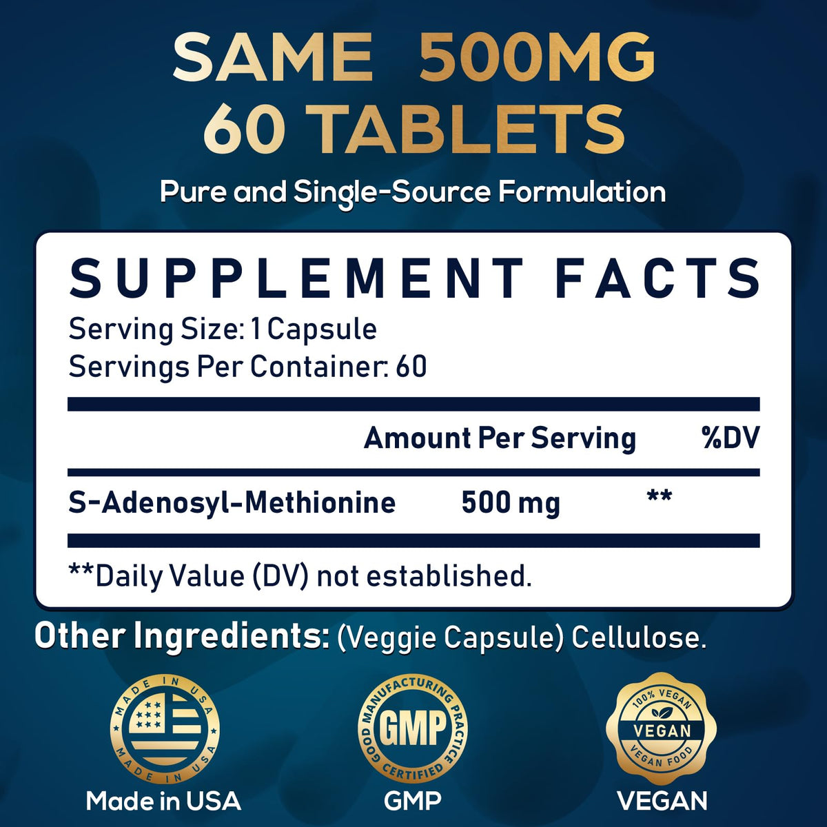 Quorinthiumax SAM-e 500mg sur une étagère de produits santé