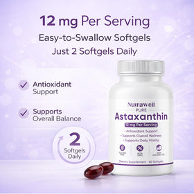 QUZOYU Astaxanthine 12mg gélules softgel avec ingrédients
