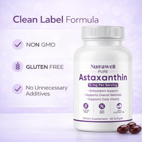 QUZOYU Astaxanthine 12mg gélules softgel ouvertes