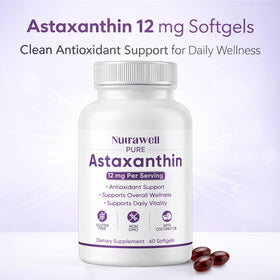 QUZOYU Astaxanthine 12mg gélules softgel sur une table