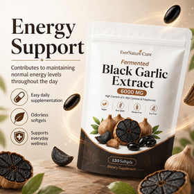 QVG Complément Alimentaire Ail Noir Fermenté gélules avec étiquette visible