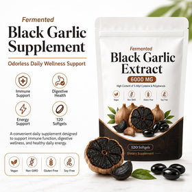 QVG Complément Alimentaire Ail Noir Fermenté gélules sur table