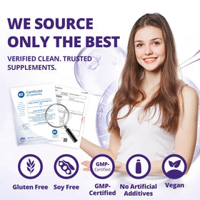 QVQ Magnésium Bisglycinate flacon sur une table