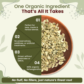Racine d'ashwagandha bio Organic Way en mélange avec d'autres herbes