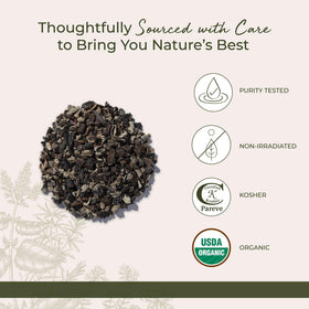 Racine de Consoude Bio Starwest Botanicals 481g sur fond blanc