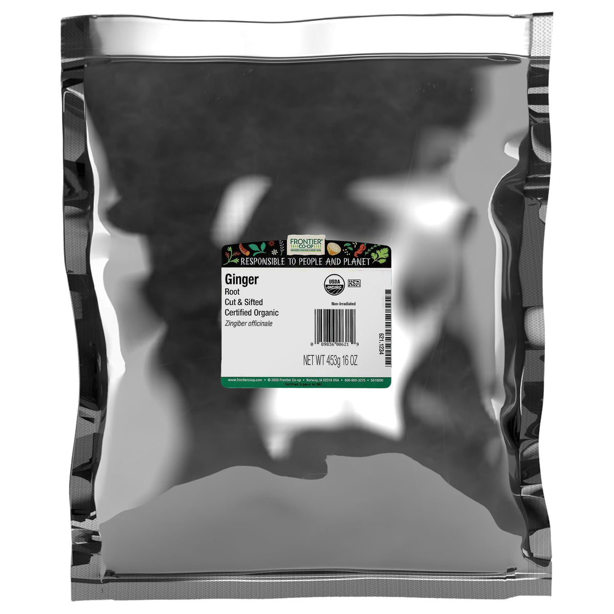 Racine de gingembre bio Frontier Co-op en paquet de 472g
