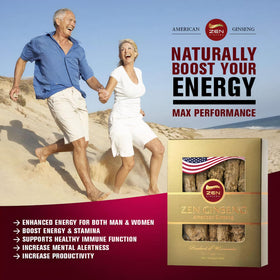Racine de ginseng Zen Ginseng sur fond blanc